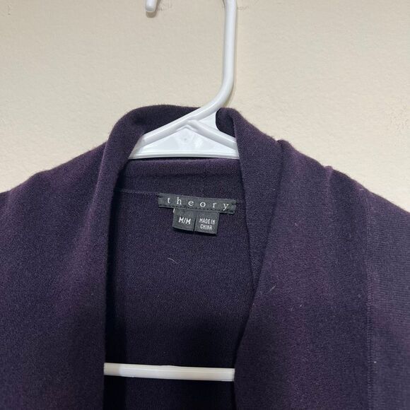Theory Purple Cashmere Open Front Cardigan Small Petite Women - Picture 2 of 8